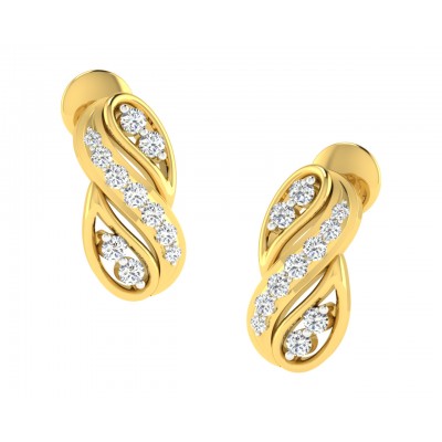 Celina Diamond Earrings in Gold